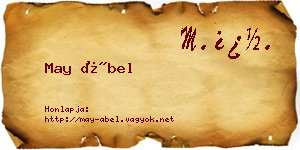 May Ábel névjegykártya