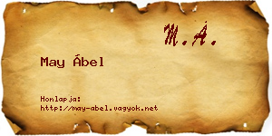 May Ábel névjegykártya